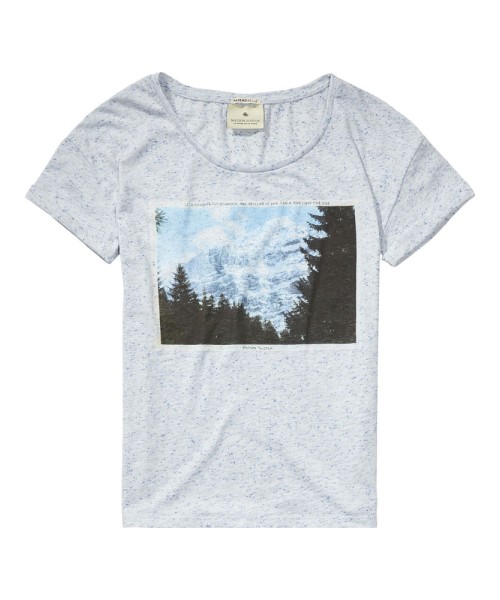 Maison Scotch Relaxed Fit Photoprint Tee 
