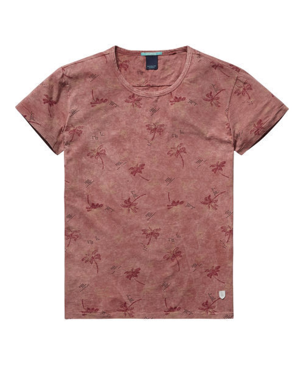 Scotch & Soda Marble Wash All-Over Printed T