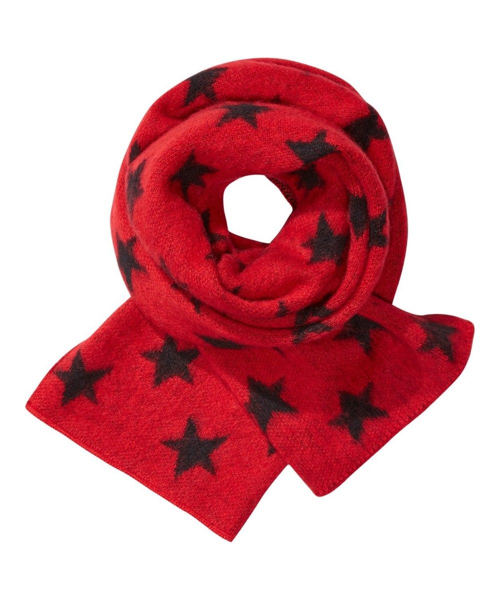 Maison Scotch Fluffy star patterned scarf