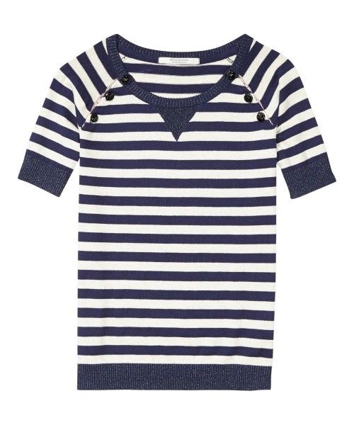 Maison Scotch Short sleeve pull with closure