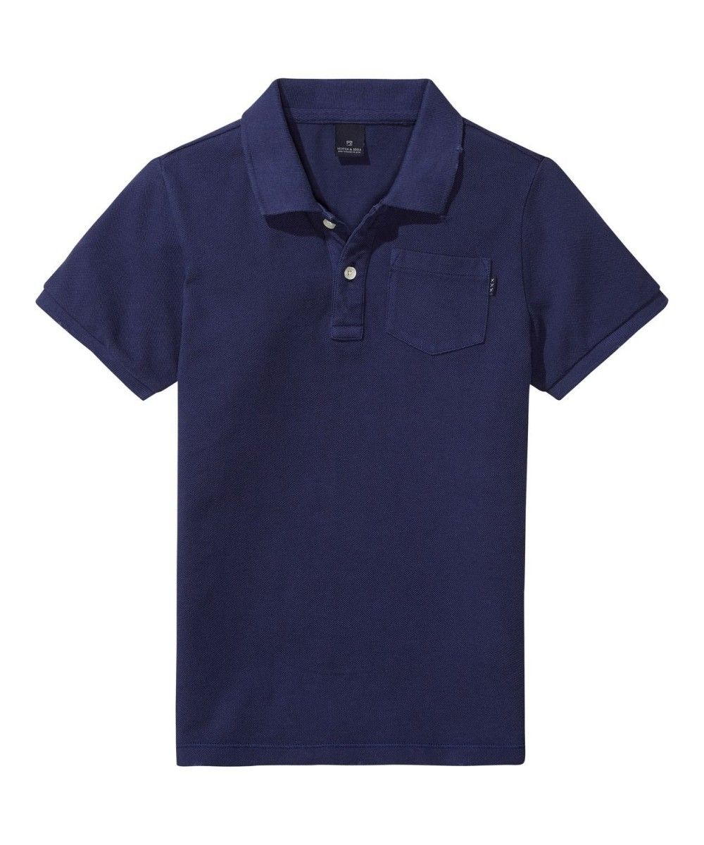 Scotch Shrunk AMS Blauw Garment Dyed Polo