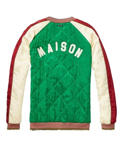 Maison Scotch Reversible relaxed fit bomber