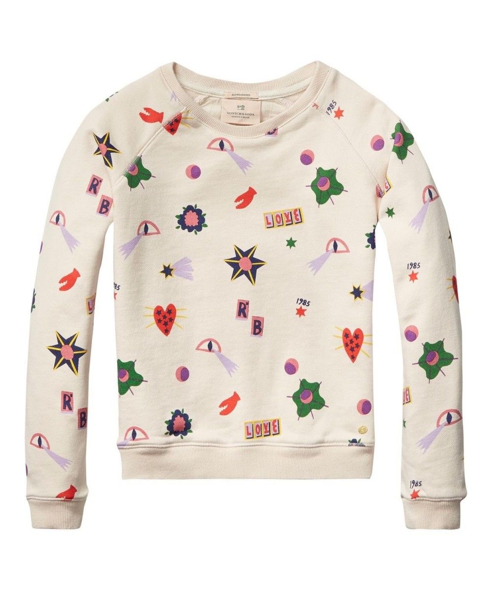 Scotch R'belle Crewneck sweat with all-over