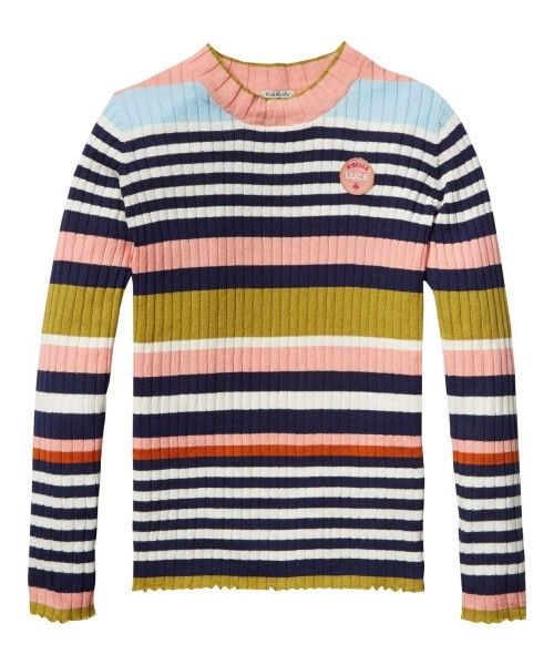 Scotch R'belle Striped pull in ribbed knit