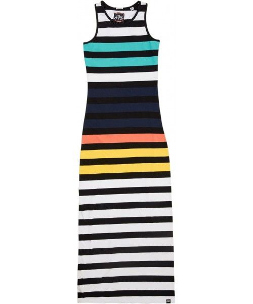 Superdry Core maxi stripe dress