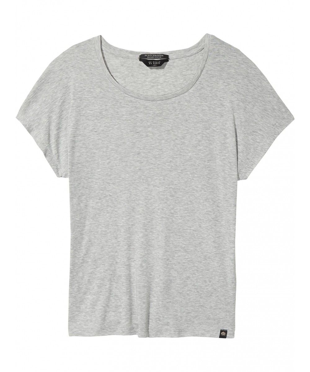 Maison Scotch Relaxed fit scoop neck tee