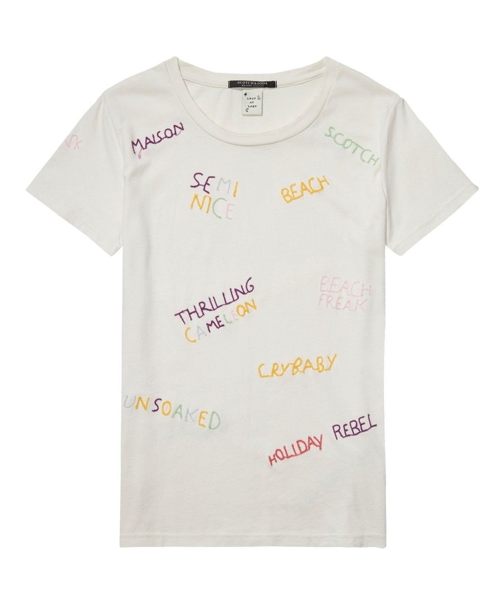 Maison Scotch Short sleeve tee with various