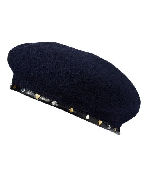 Maison Scotch French Beret With Leather