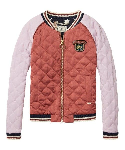 Scotch R'belle Quilted 2-Tone Bomber Jacket 