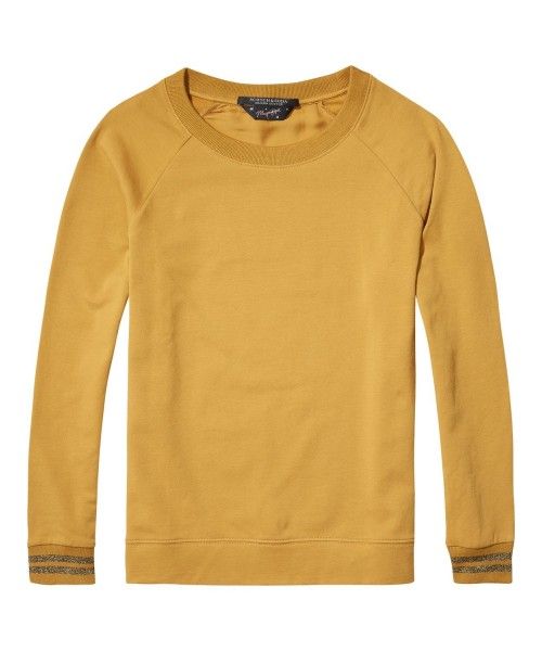 Maison Scotch Clean Sweat With Woven Back