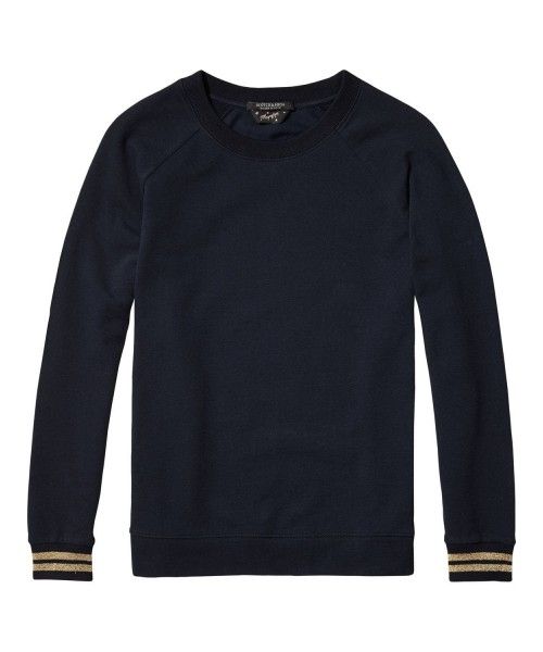 Maison Scotch Clean Sweat With Woven Back