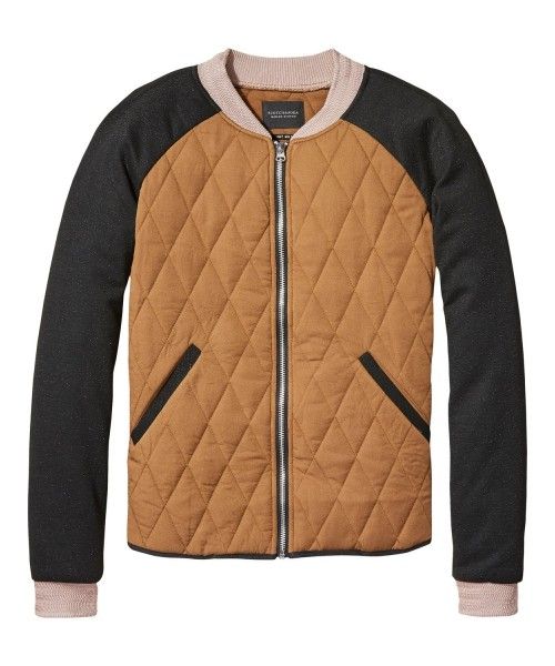 Maison Scotch Quilted bomber jacket 