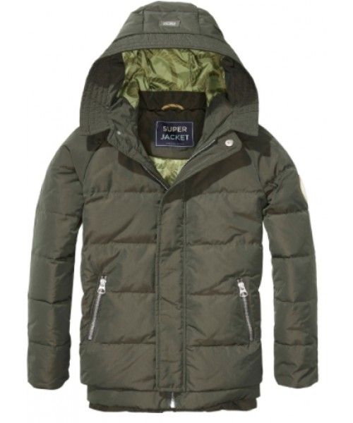 Scotch Shrunk Padded Mid-Length Jacket With 