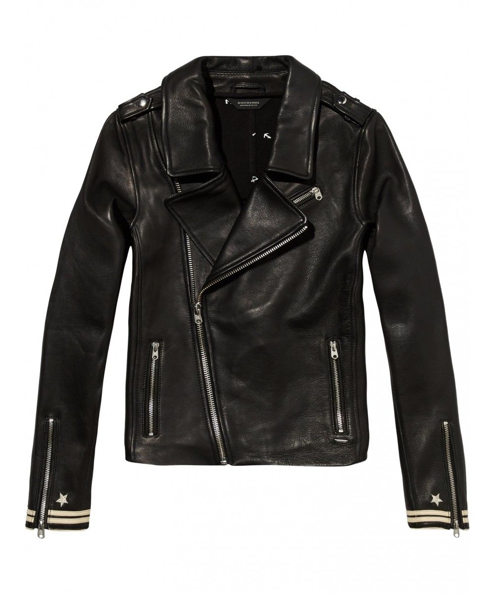 Maison Scotch Biker with small detail at the