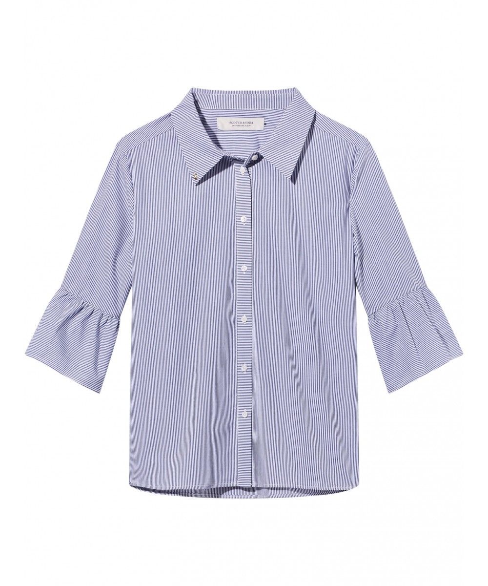 Maison Scotch Shirt with ruffles and special