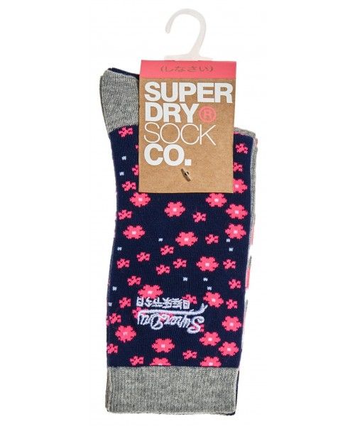 Superdry Floral heart sock triple