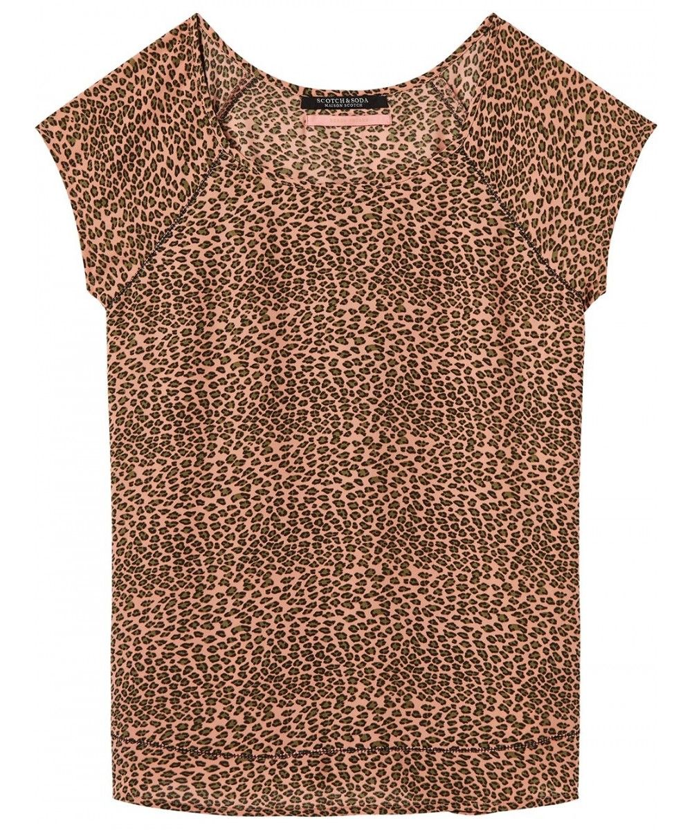 Maison Scotch Short sleeve top with special 