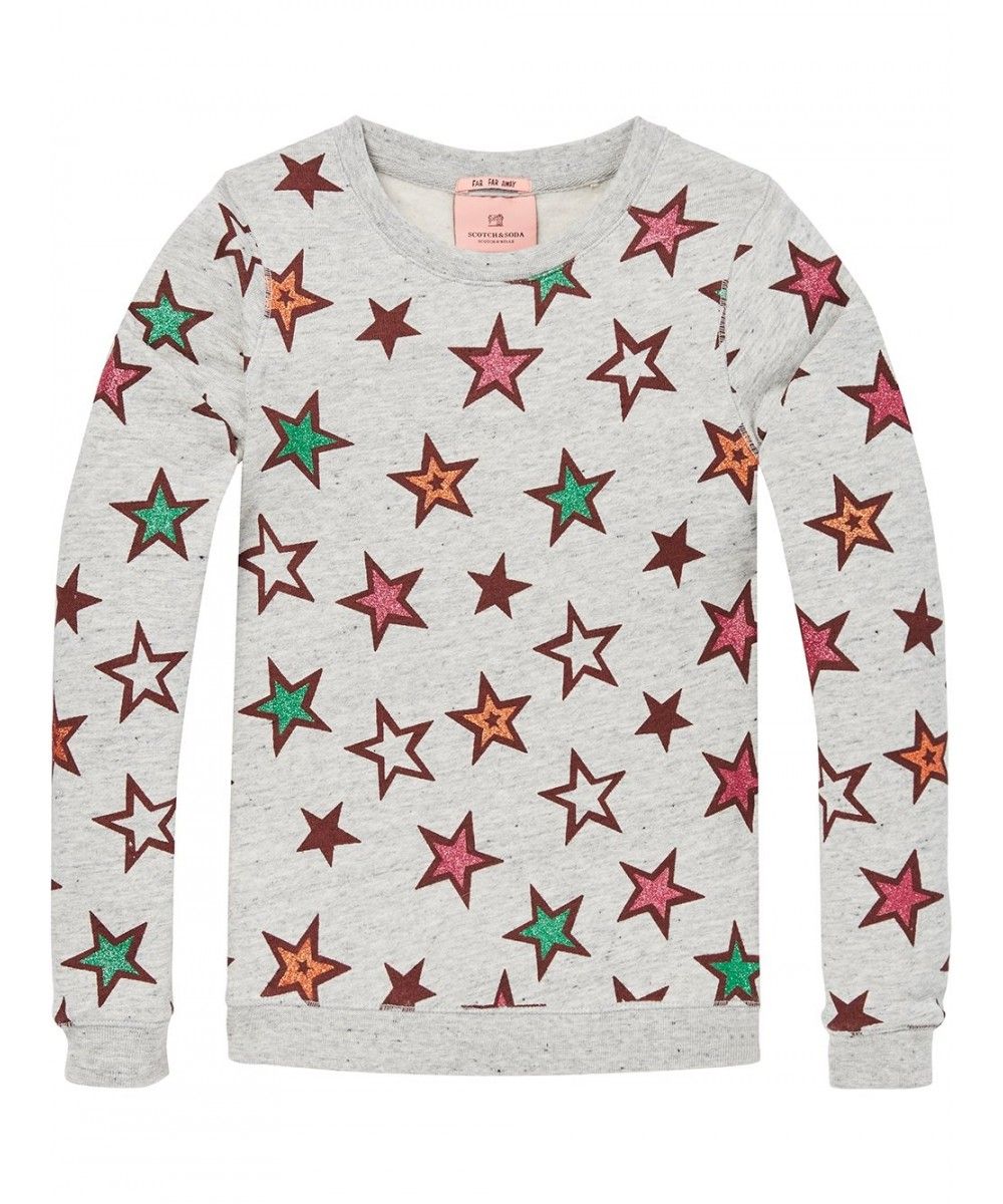 Scotch R'belle Crew neck sweat with allover g