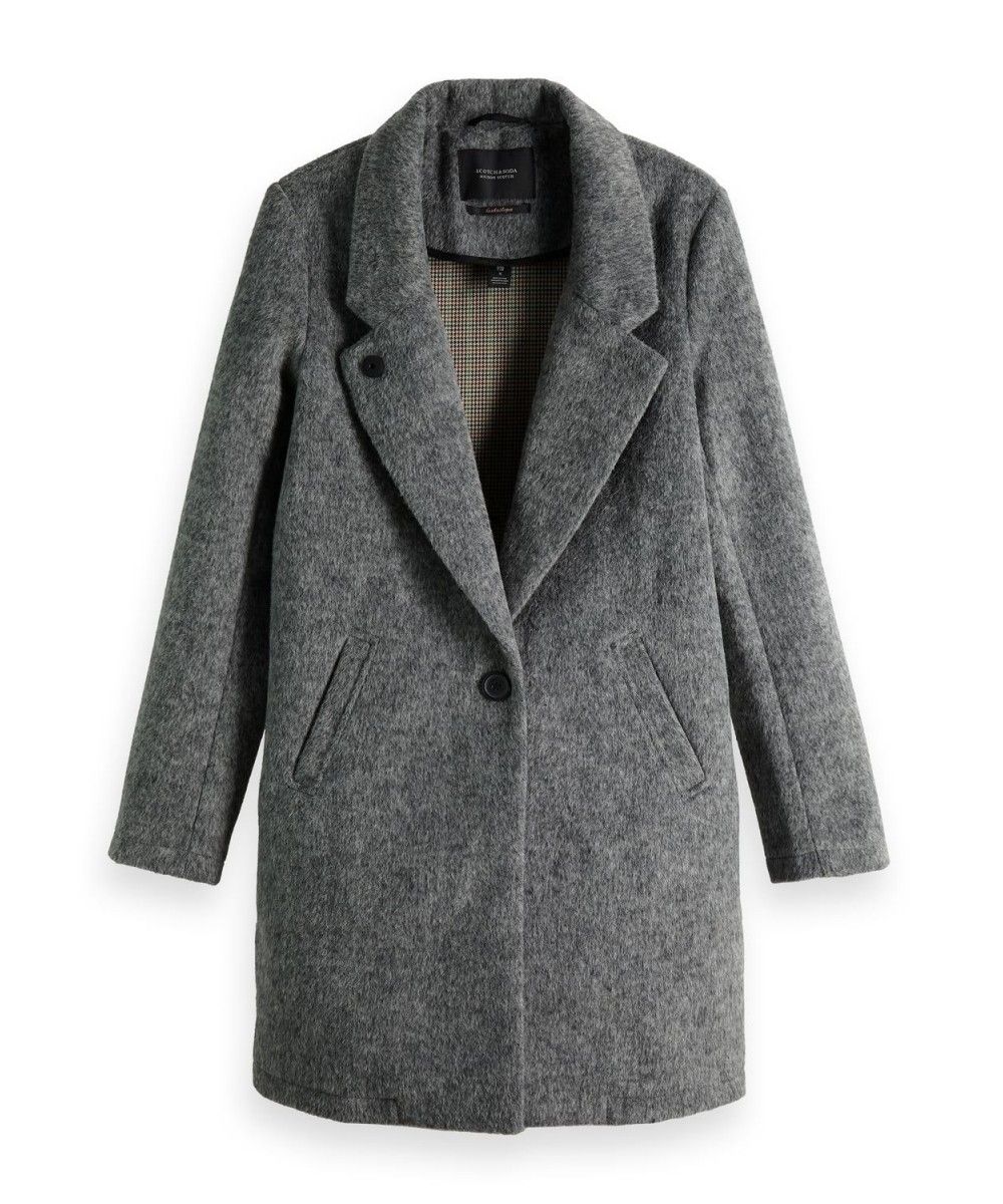 Maison Scotch Bonded wool jacket in checks