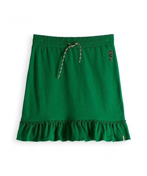 Scotch R'belle Jersey mini skirt with ruffle