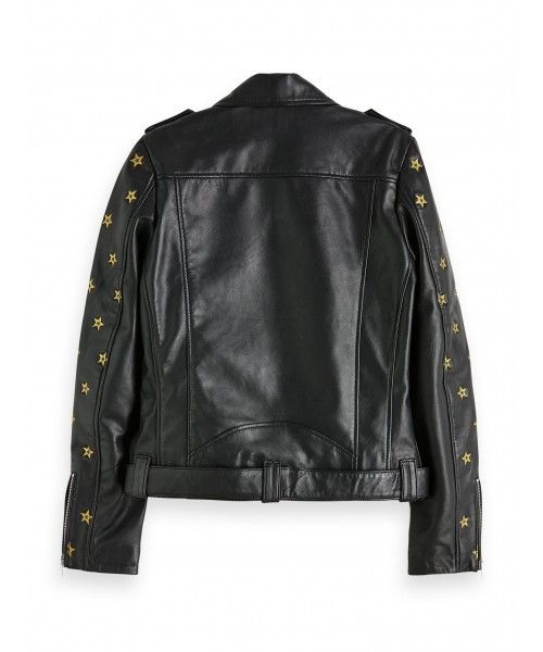Maison Scotch Leather biker jacket