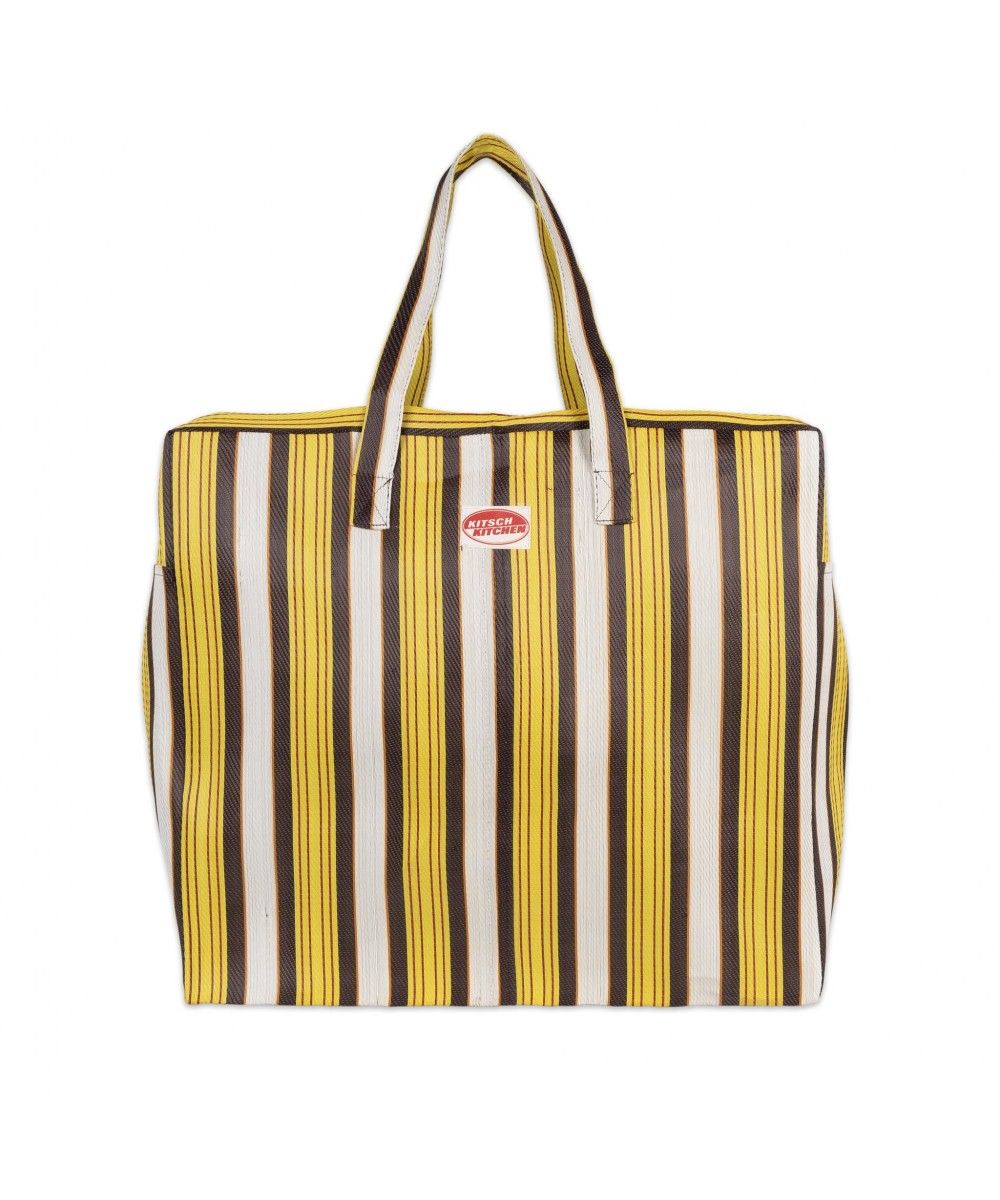 Eb & Vloed Travel BAG stripes Yellow