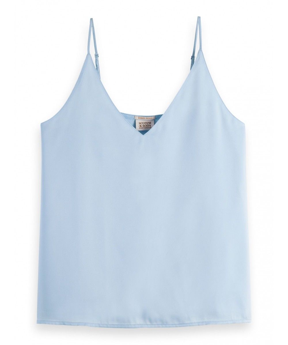 Maison Scotch Jersey Tank Top with woven 