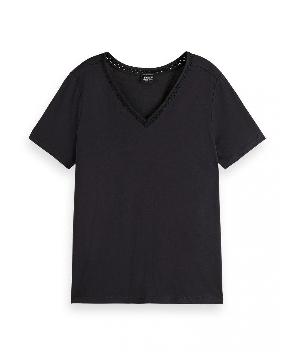 Maison Scotch V-Neck Relaxed fit Tee