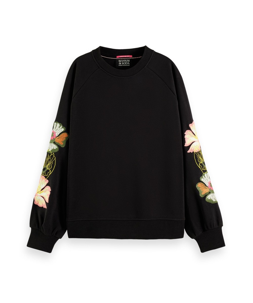 Maison Scotch Embroidered sleeve Sweater